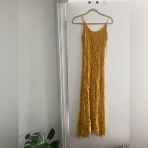 NWOT Zara crochet maxi dress, size small